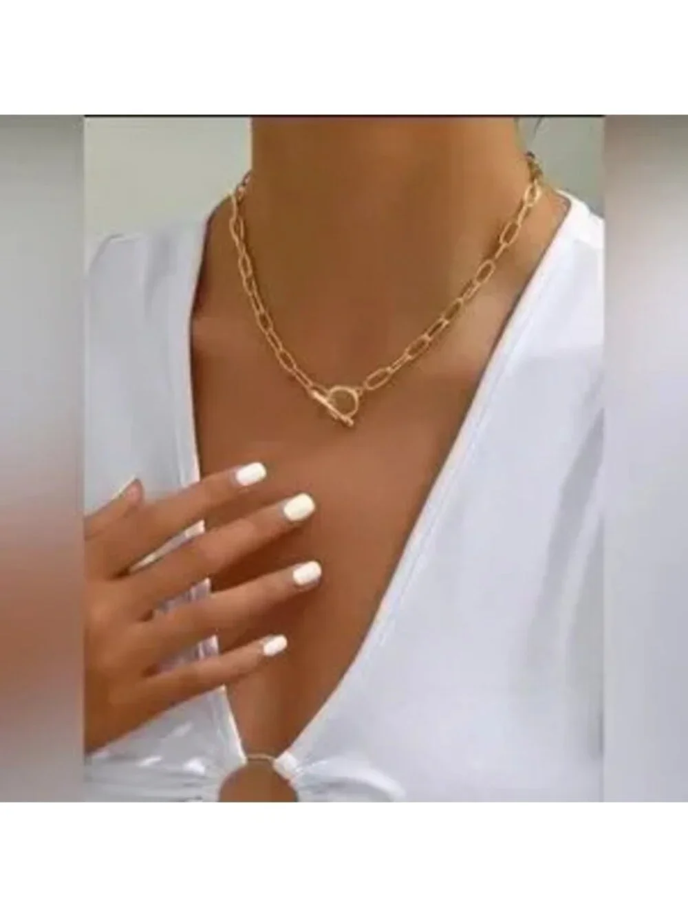 Gold Toggle Chain Necklace